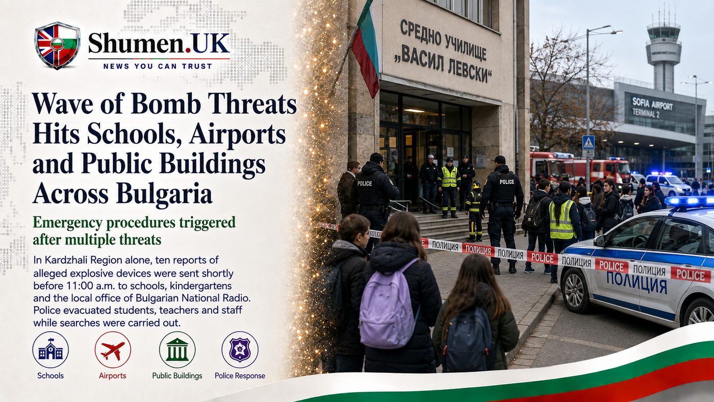 Bulgaria Hit by Coordinated Bomb Threat Campaign Across Schools and Airports