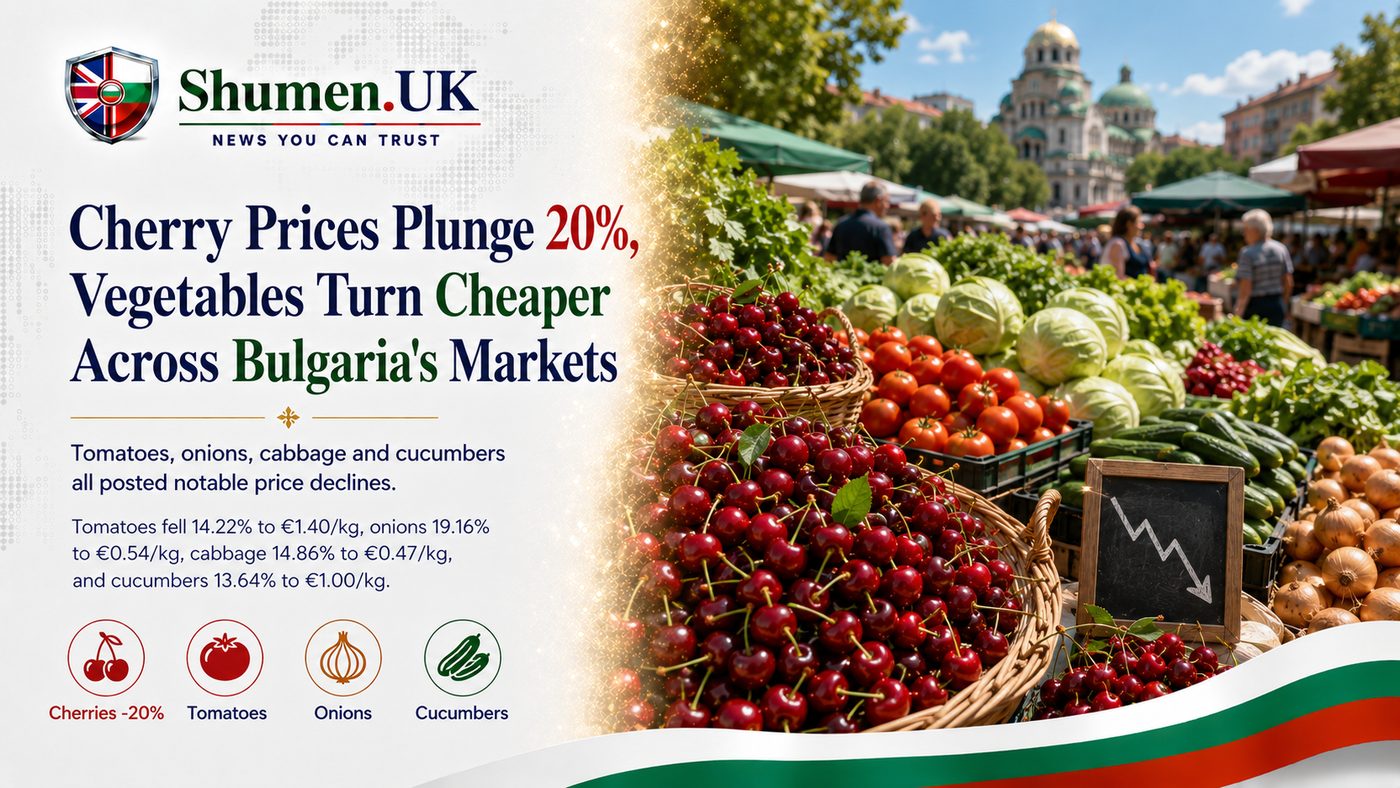 Cherries Down 20%, Flour Up 10%: Bulgaria's Mixed Week at the Market