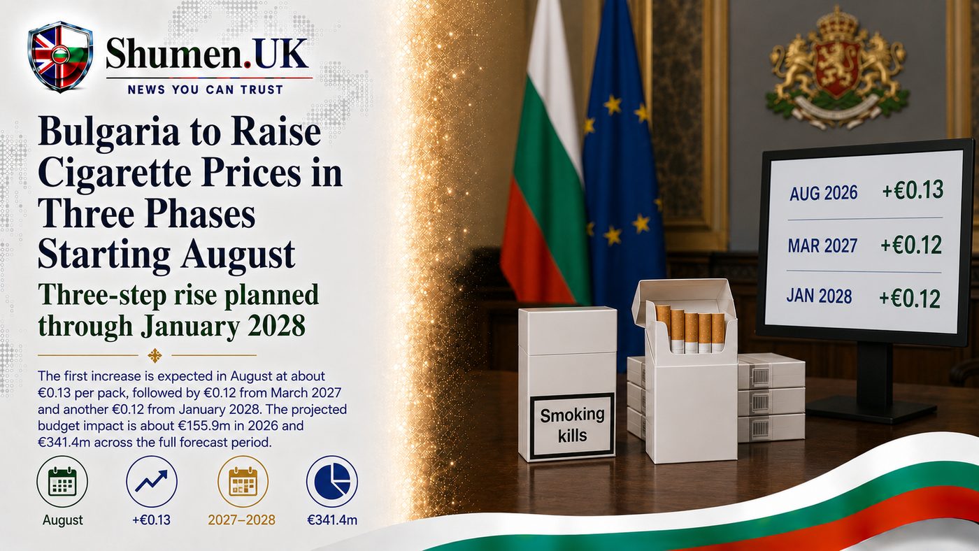 Bulgaria's Cigarettes, Long the EU's Cheapest, Climb in Three Steps from August