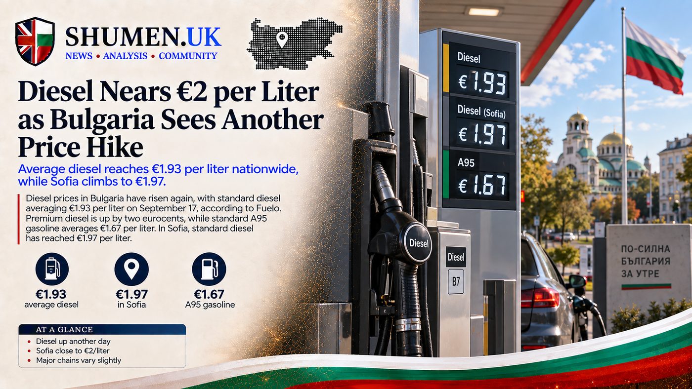 Bulgaria's Diesel Creeps to €1.93, and the Traders Say €2 Is an October Story