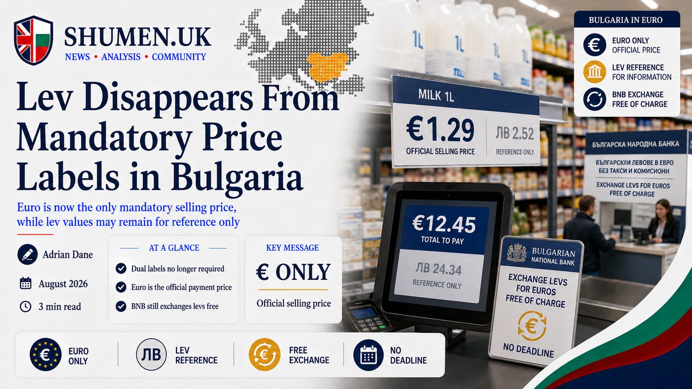 Bulgaria's Price Labels Drop the Lev, and the Easy Cross-Check Goes With It