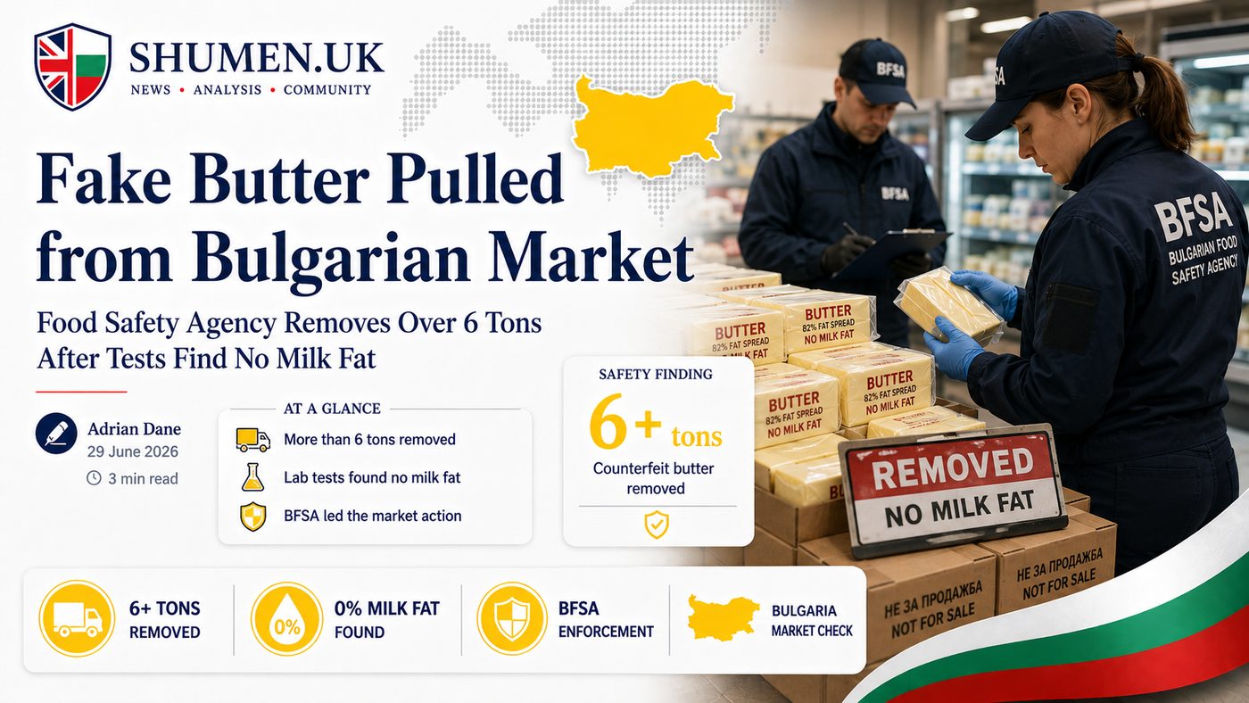 Bulgaria Pulls Six Tonnes of Fake Butter: Palm Oil, Lard, and a Premium German Label