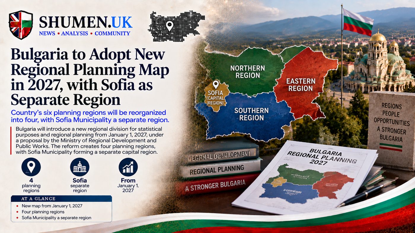 Bulgaria Wants Four Planning Regions Instead of Six, and Shumen Changes Company