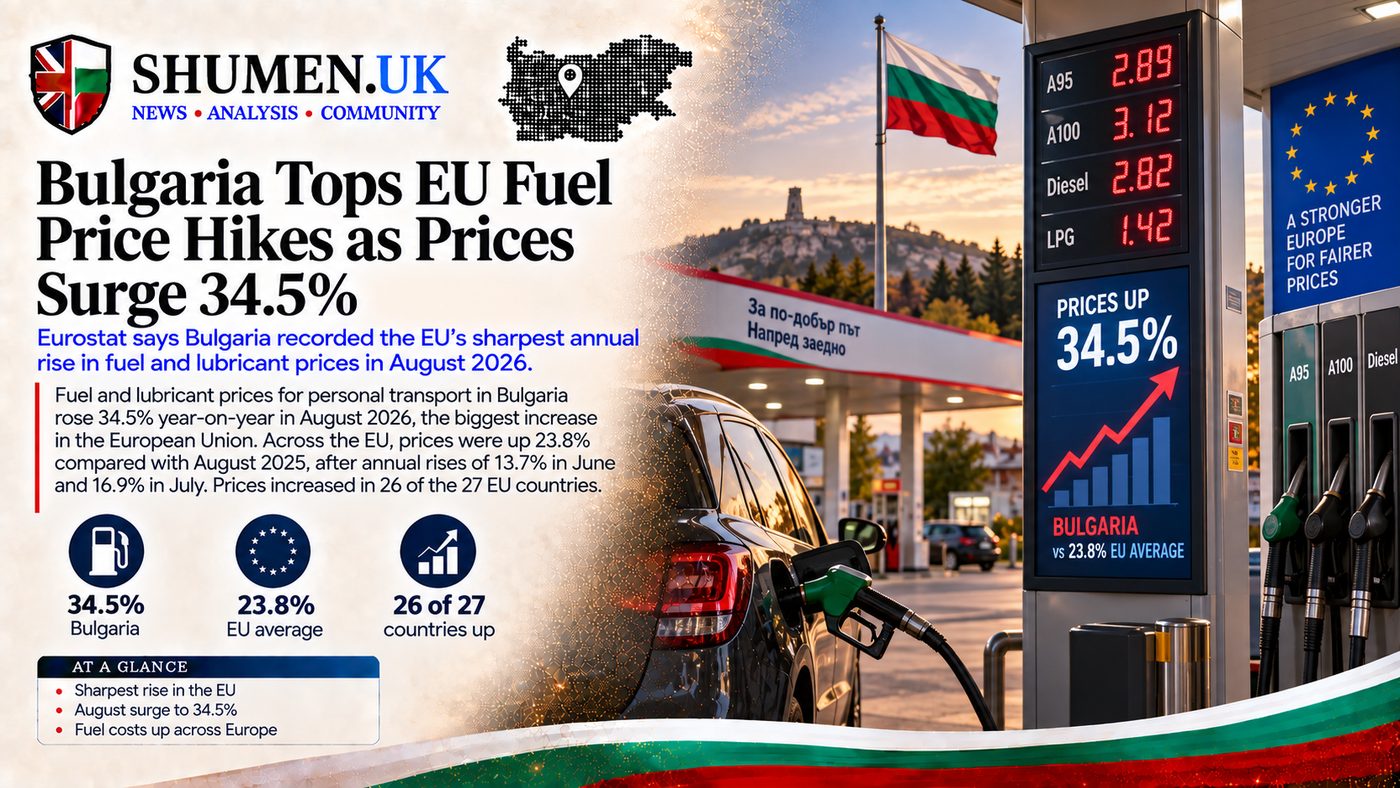 Bulgaria's Fuel Bill Climbs Fastest in the EU, Eurostat Confirms