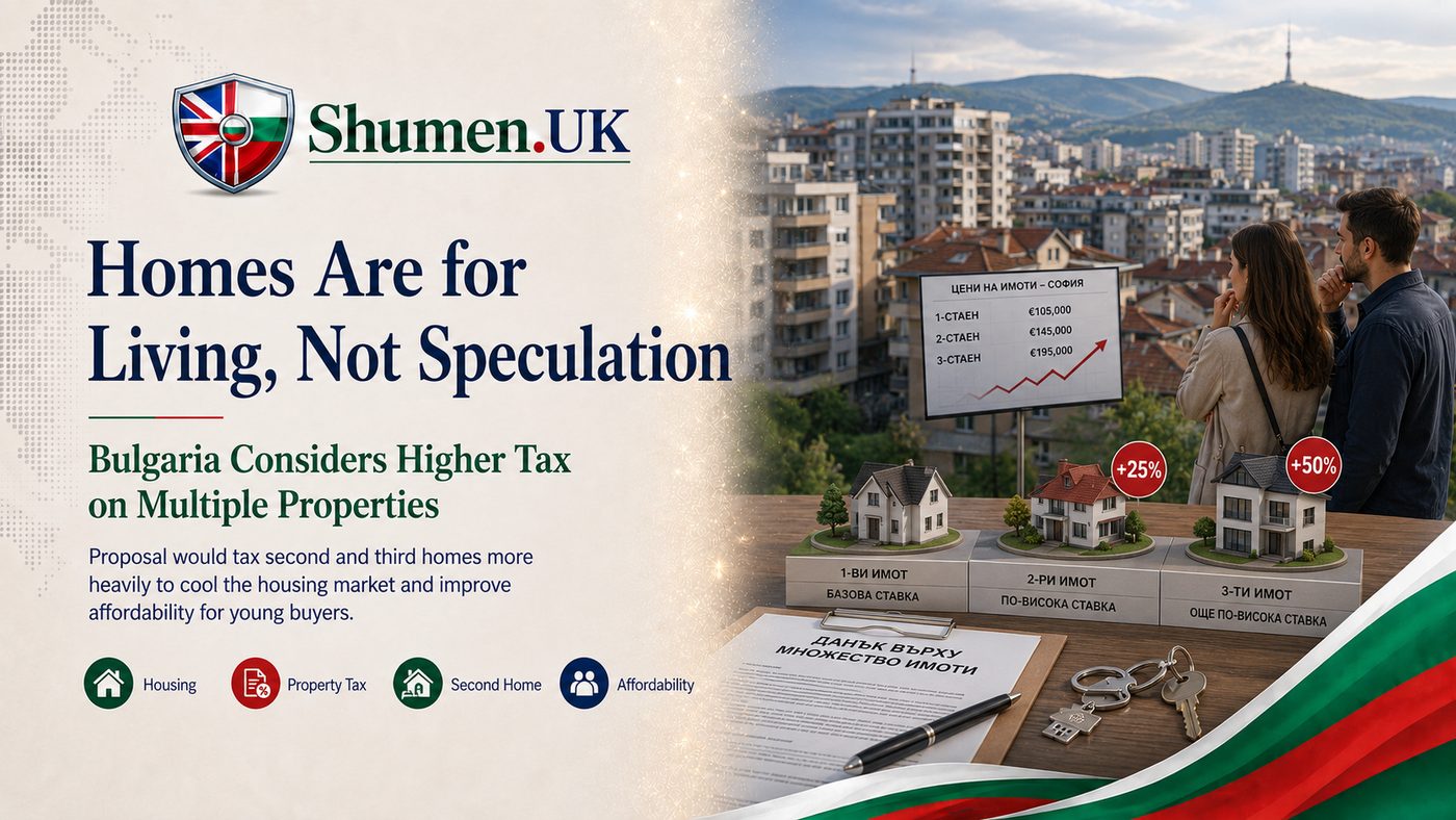 Bulgaria Eyes a Heavier Tax on Second Homes, Though Not Before 2027