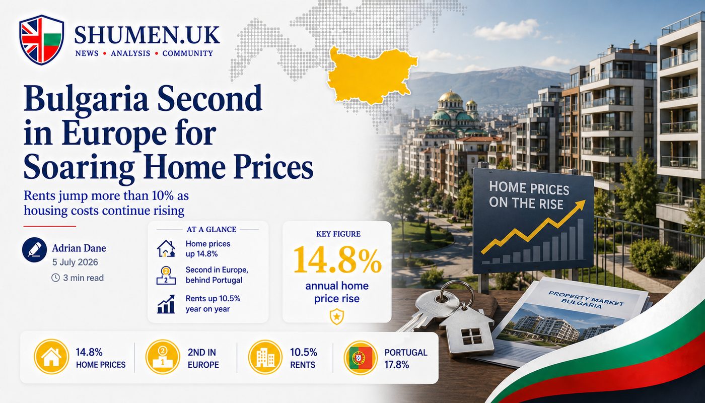 Bulgaria's Homes and Rents Are Rising Among Europe's Fastest, Eurostat Confirms
