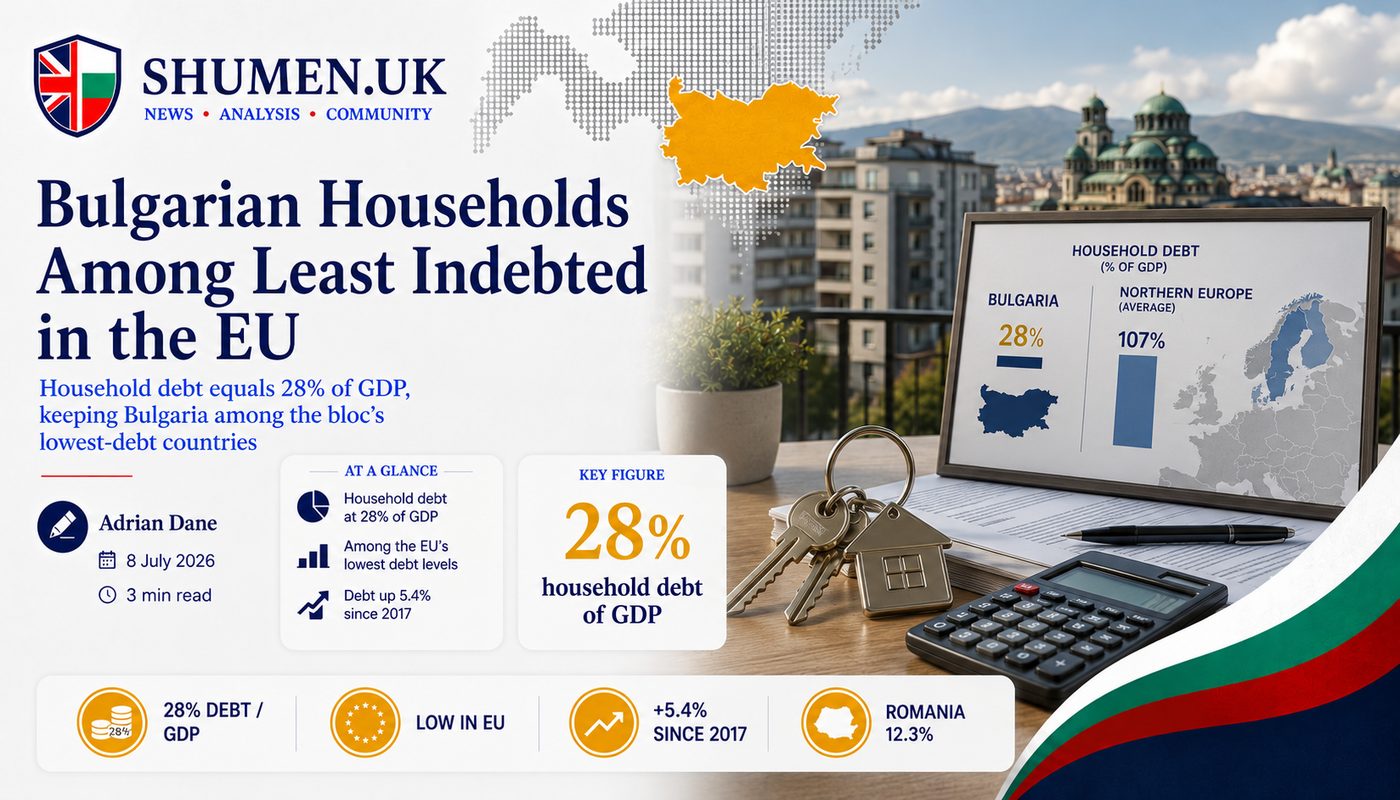 Bulgarian Households Carry One of the Lightest Debt Loads in the EU, Eurostat Shows