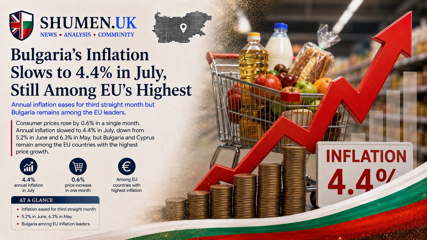 Bulgaria's Inflation Cools to 4.4%, but the Till Is Not Done Yet