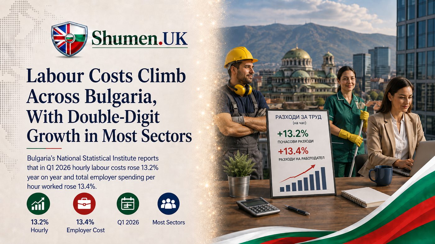 Bulgaria's Hourly Labour Costs Rose 13% in a Year, and British Expats Will Feel It in the Quotes