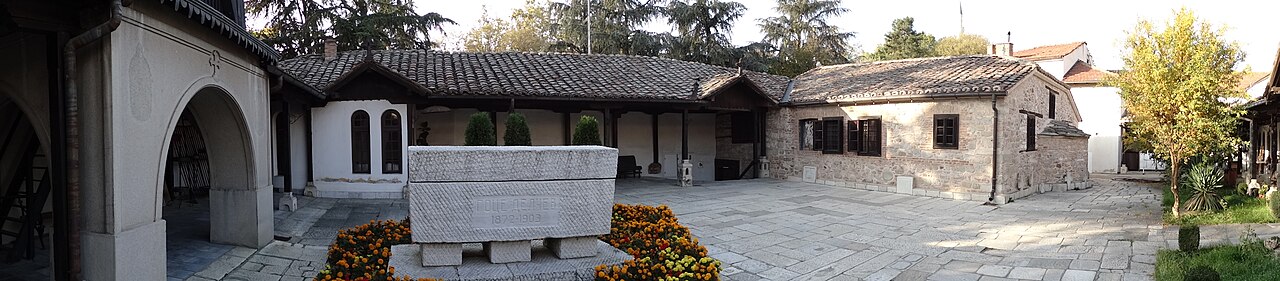 The courtyard of the Sveti Spas church in Skopje, where Gotse Delchev's remains have lain since 1946