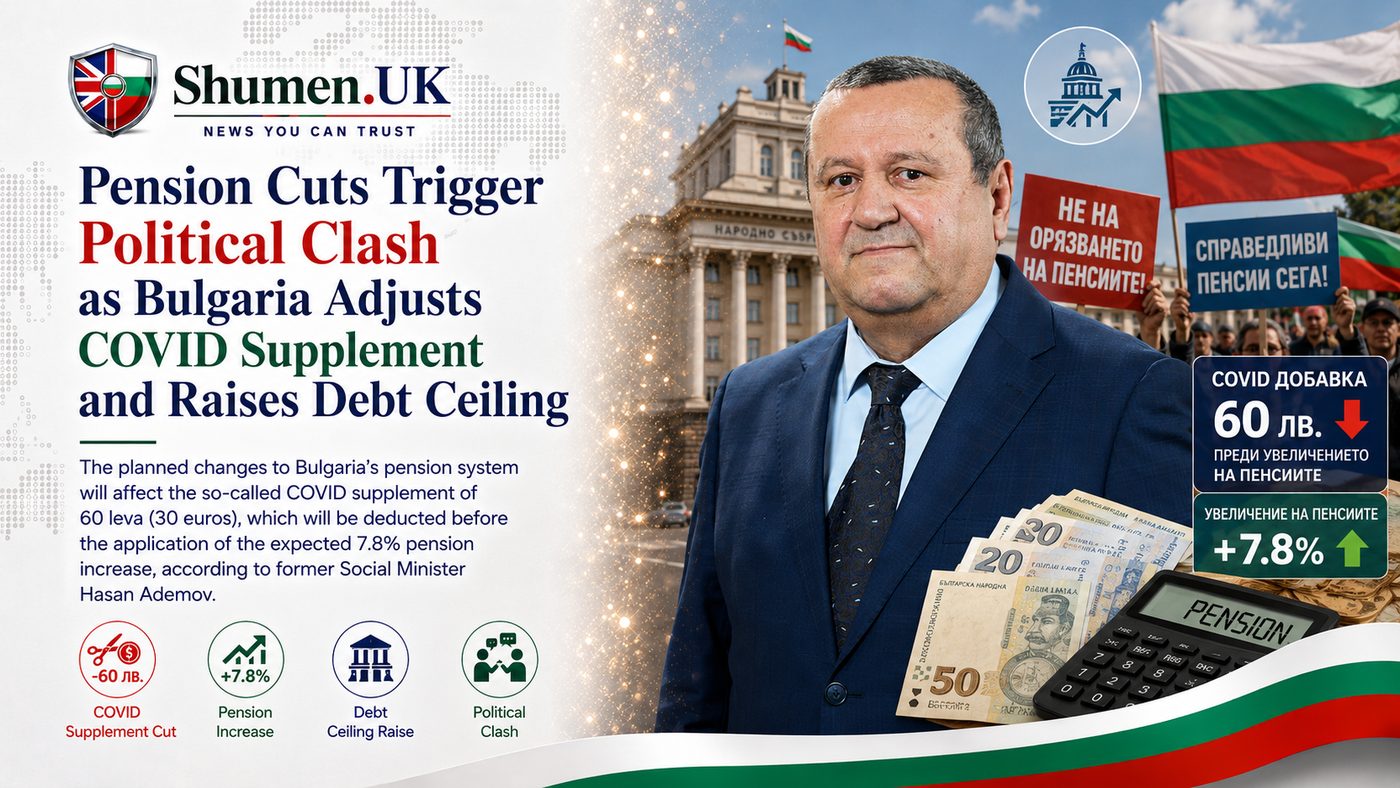Bulgaria Cuts Pension Supplement as Budget Deficit Hits €2.5 Billion