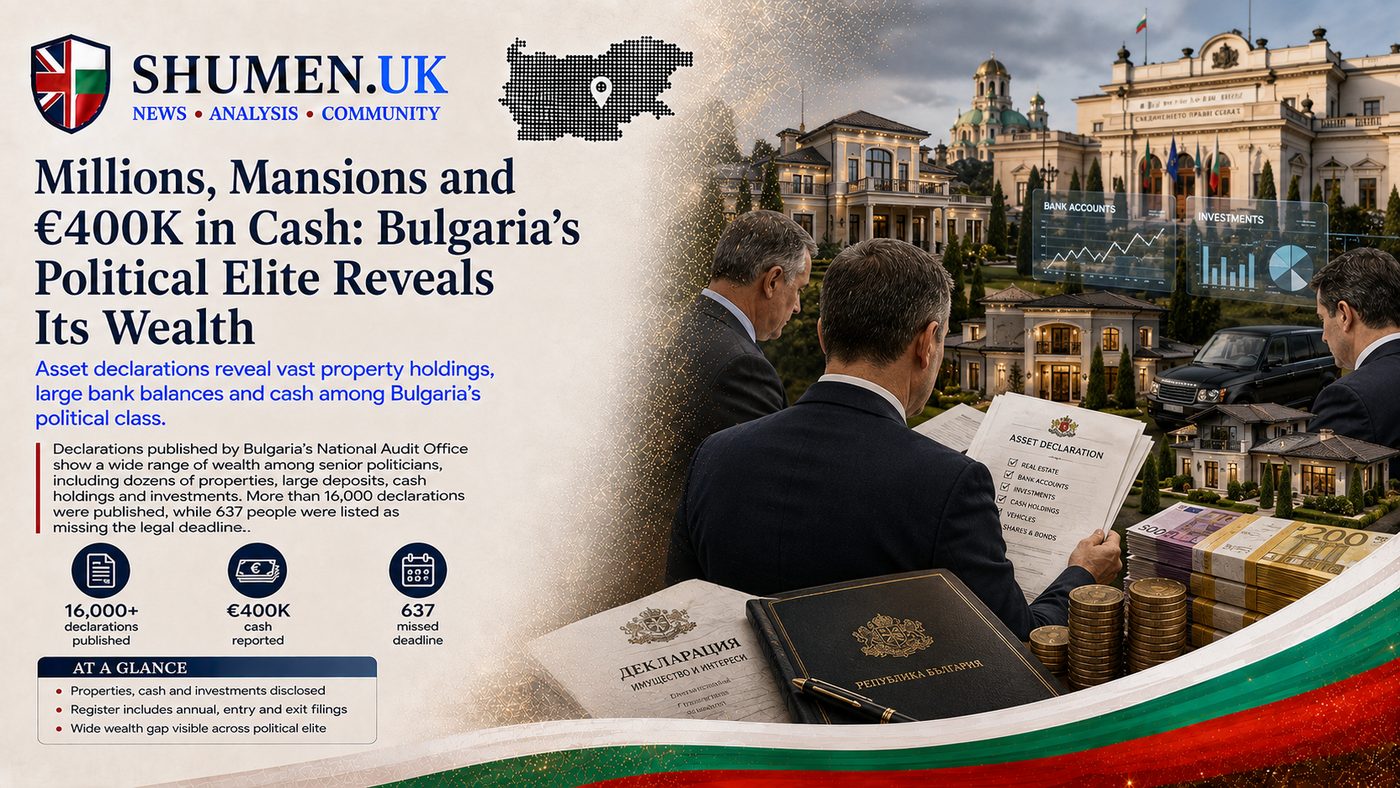 Bulgaria Publishes Its Politicians' Bank Balances, and Your Mayor Is In There Too
