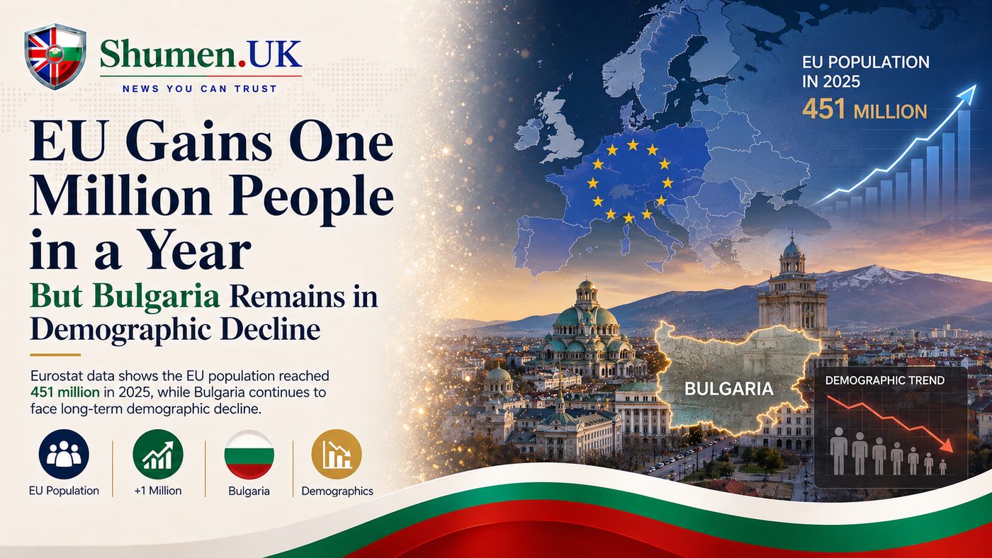 Bulgaria's Population Keeps Falling Despite EU Growth, New Eurostat Figures Show