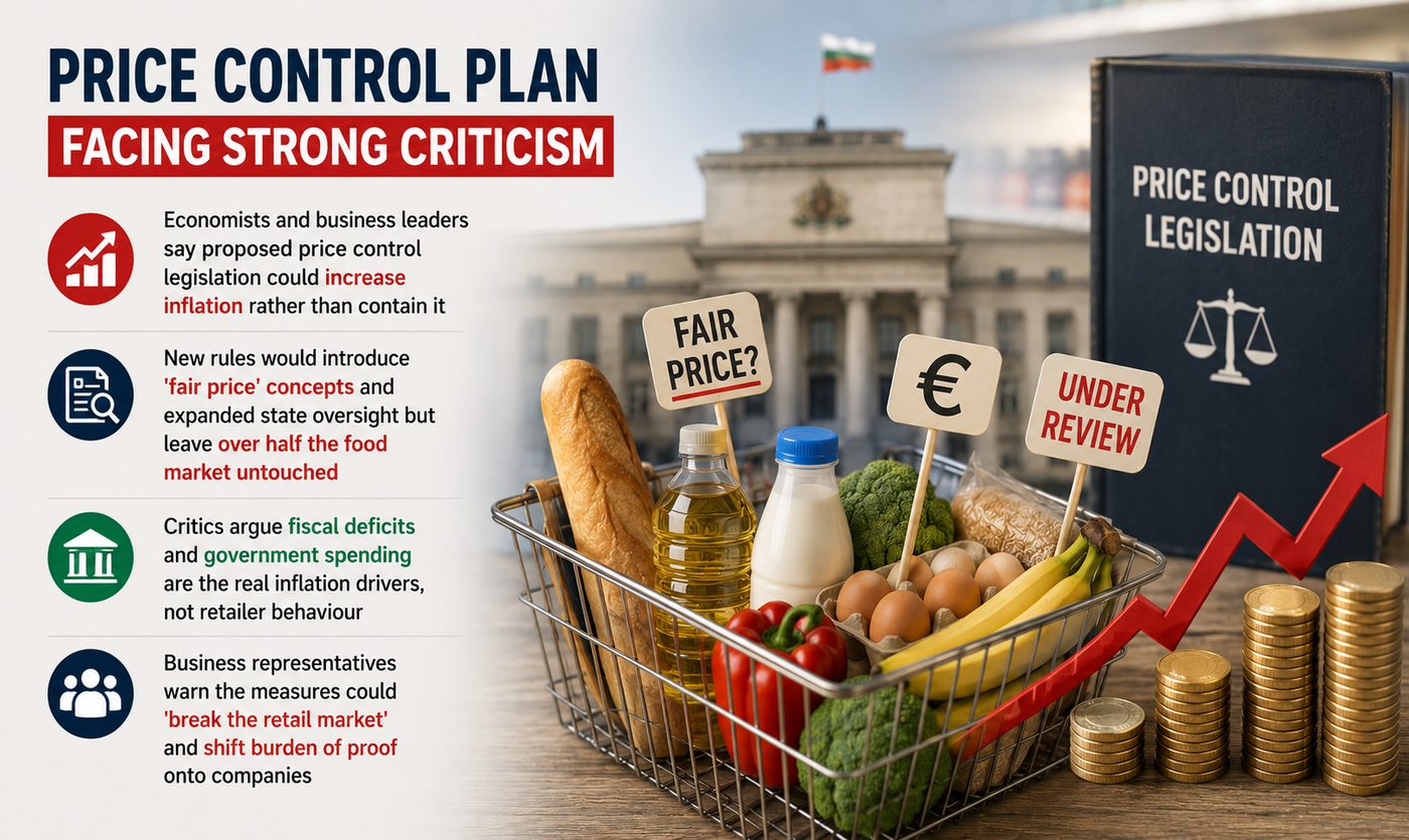 Bulgarian Economists Warn Price Controls Could Push Inflation Higher, Not Lower