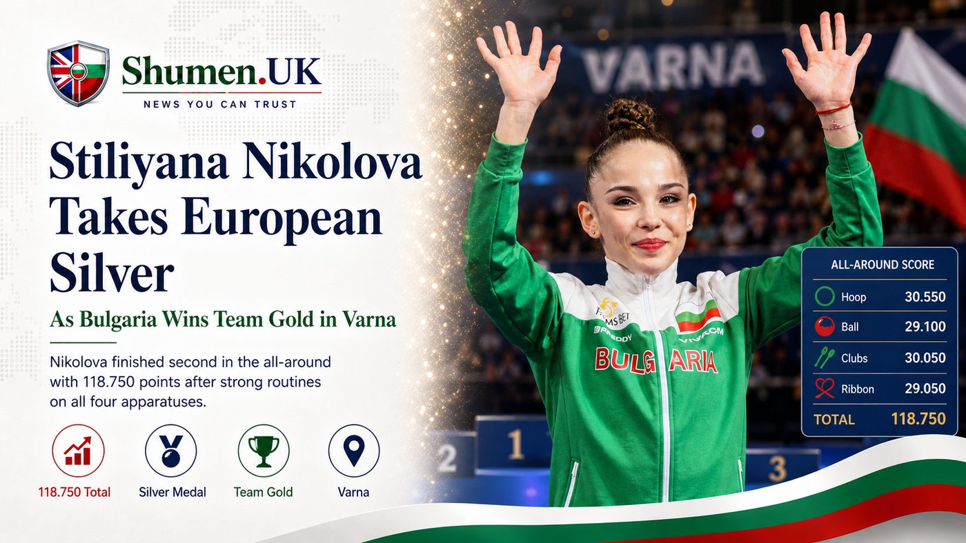 Nikolova Takes Silver as Bulgaria Reclaims European Rhythmic Gymnastics Team Crown