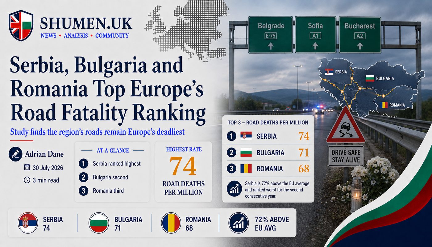 Bulgaria's Roads Are Europe's Second Deadliest, a New Ranking Finds