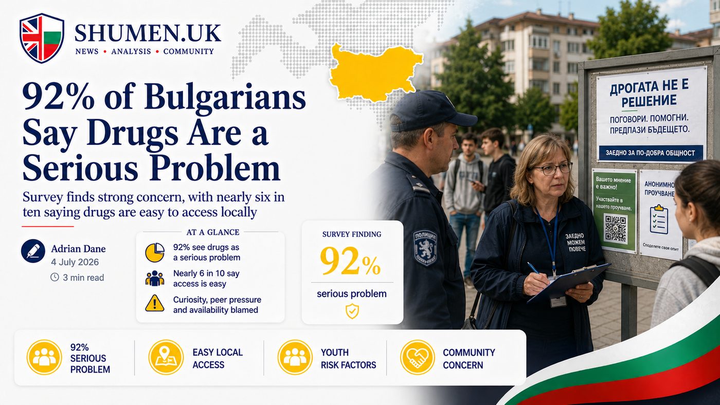 Nine in Ten Bulgarians Call Drugs a Serious Problem, and Most Say They Are Easy to Get