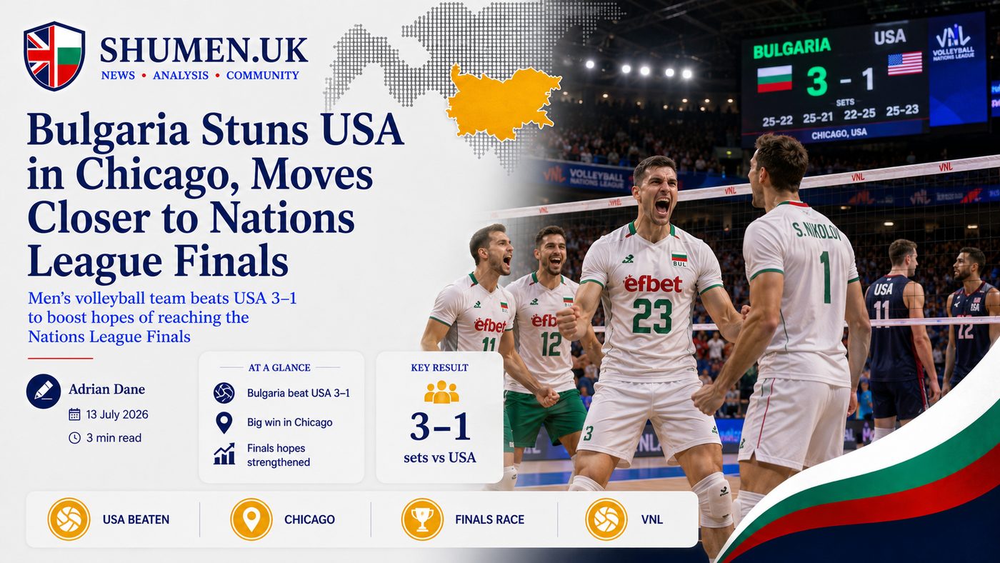 Bulgaria Stun the USA in Chicago, One Match From the Volleyball Nations League Finals