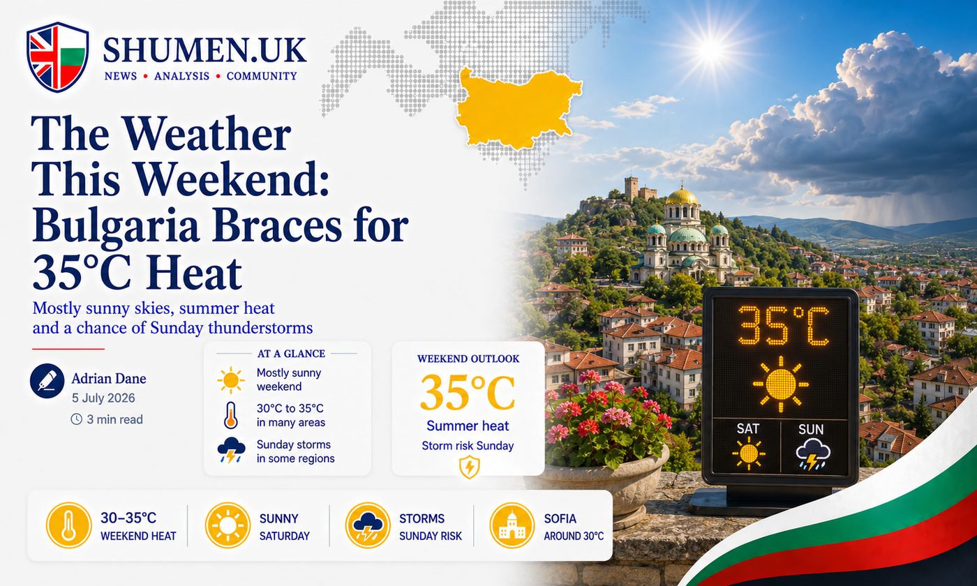 35°C Saturday, Stormy Sunday: Bulgaria Gets a Weekend of Two Halves