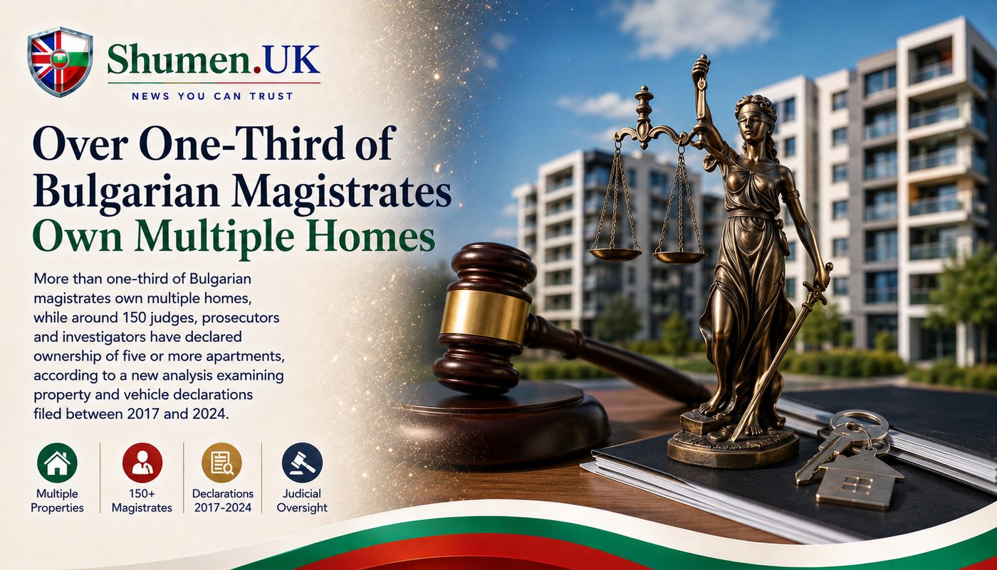 Bulgarian Judges and Prosecutors Own Property Worth Over €1.6 Billion, Report Finds
