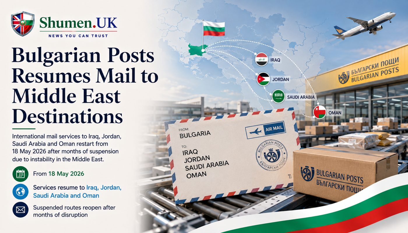 Bulgarian Posts Resumes Mail to Iraq, Jordan, Saudi Arabia and Oman After Two-Month Suspension