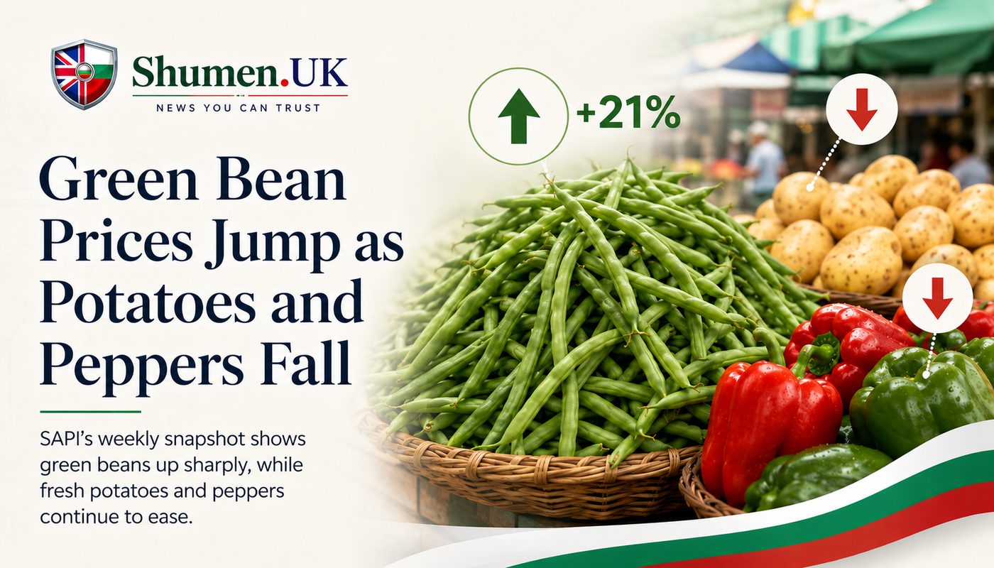 Green Beans Jump 21% as Fresh Potatoes Drop for Third Week in Bulgaria