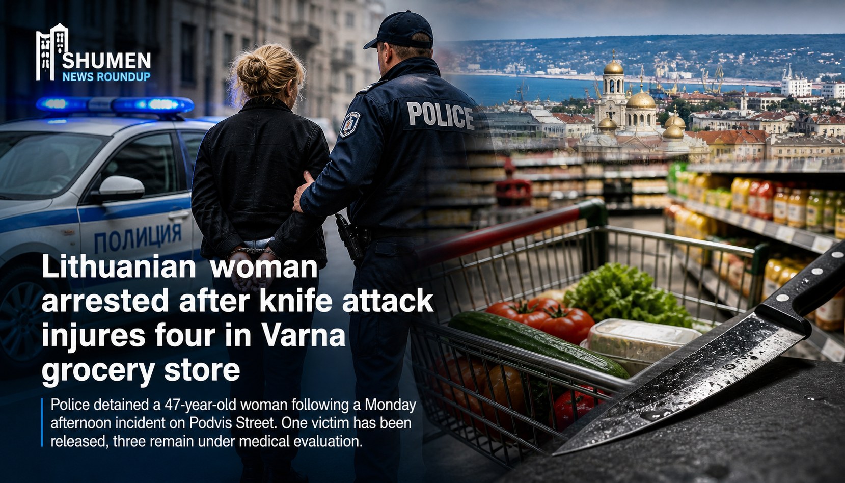 Lithuanian woman arrested after knife attack injures four in Varna grocery store