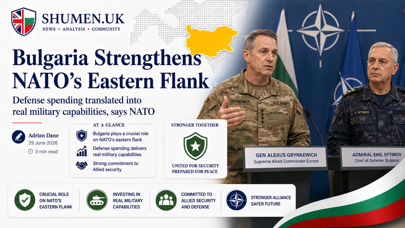NATO's Top Commander Comes to Sofia With Praise, and a Reminder That None of It Is Free