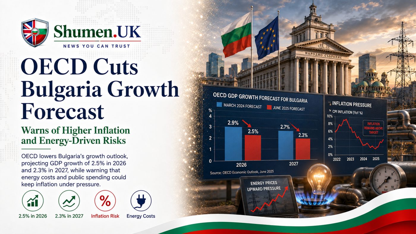 Bulgaria's Growth Forecast Cut as Energy Costs Drive Inflation Higher
