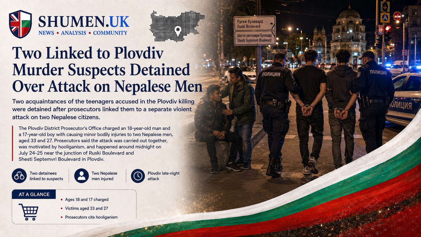Two More Charged in Plovdiv, Over an Attack on Two Nepalese Men. The Recorded Motive Is Hooliganism.