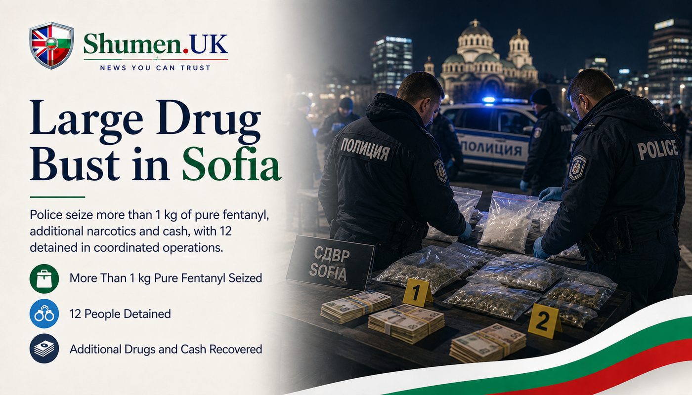Sofia Police Seize Over 1 Kilogram of Fentanyl in Coordinated Raids