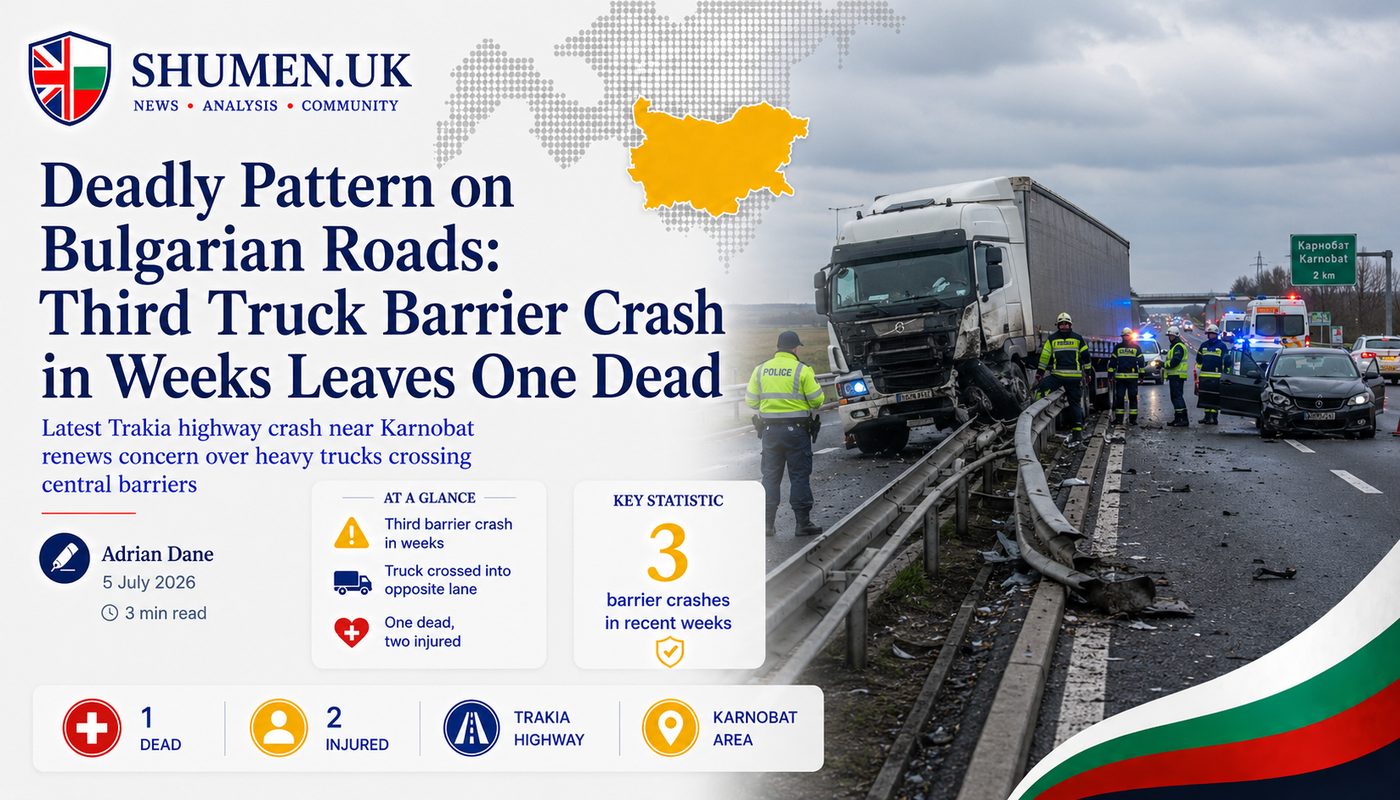Another Truck Through the Central Barrier: One Dead on the Trakia Near Karnobat