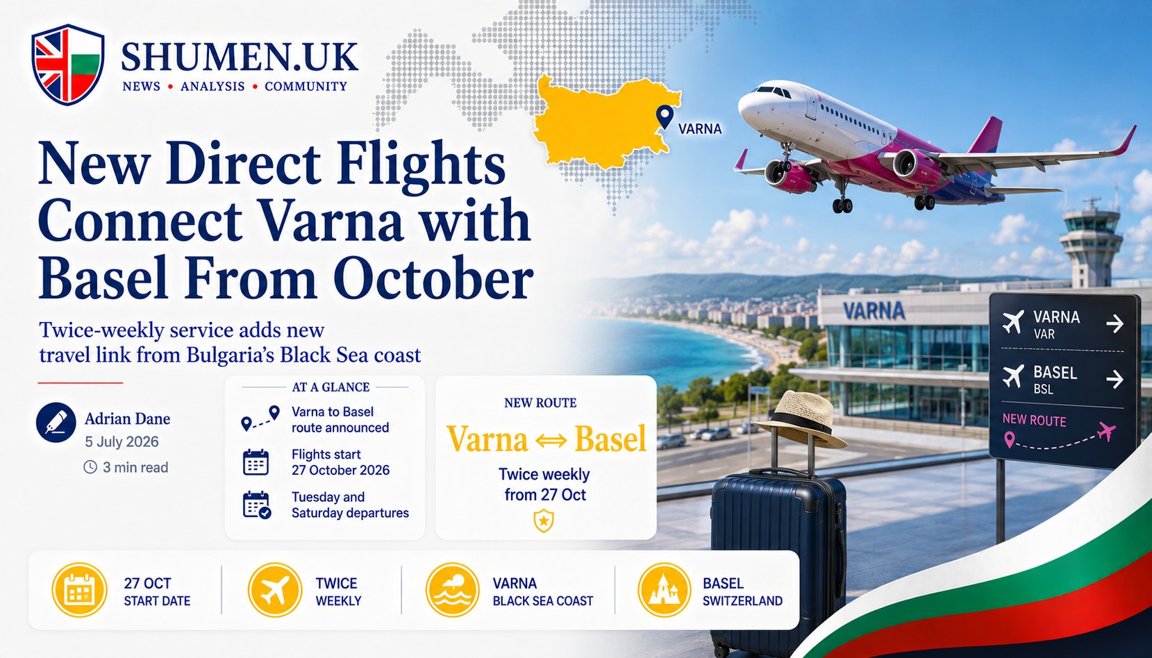 Wizz Air Links Varna and Basel From October, With a Cheap Onward Hop to the UK