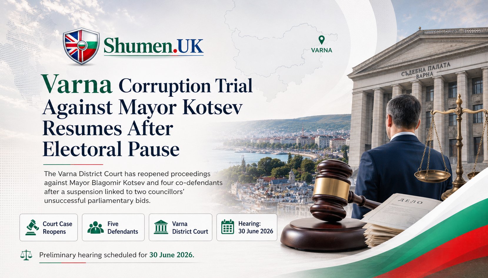 Varna Corruption Trial Against Mayor Kotsev Resumes After Electoral Pause